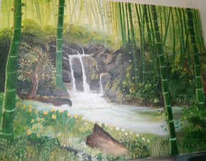 Bamboo Tree Forest Painting