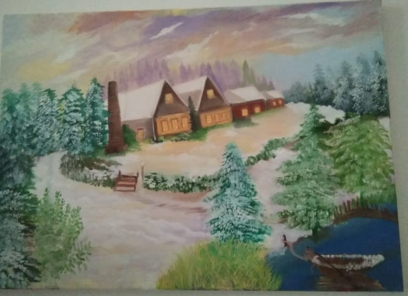 Riverside Houses painting